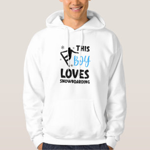 This Boy Loves Snowboarding, Snowboarding Fan Hoodie