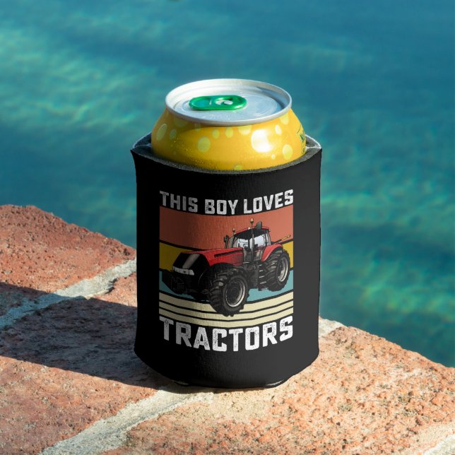 This Boy Loves Tractors Can Cooler (In Situ Pool)