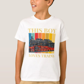 this boy loves trains T-Shirt