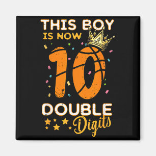 This Boy Now 10 Double Digits Crown 10th Birthday  Magnet