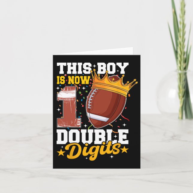 This Boy Now 10 Double Digits Football 10 Years Ol Card (Front)