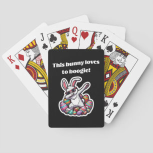 This bunny loves to boogie! poker cards