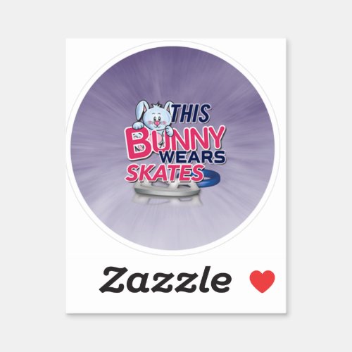 This Bunny Wears Skates Sticker