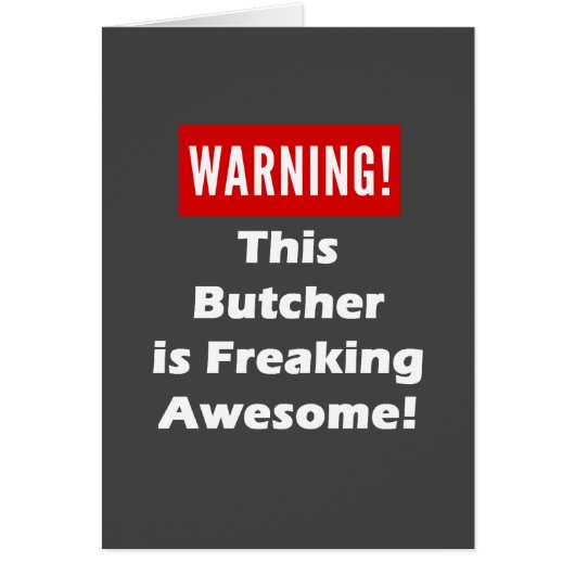 This Butcher is Freaking Awesome! Cards (Front)