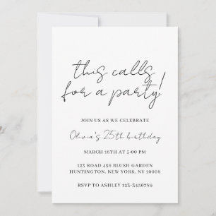 This Calls for a Party Editable Invitation Templat
