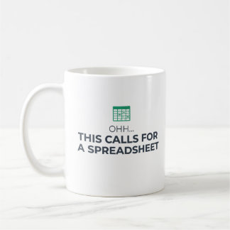 This Calls For A Spreadsheet Modern Office Coffee  Mug