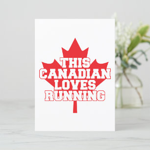 This Canadian Loves Running Invitation