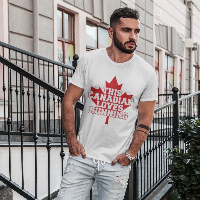 This Canadian Loves Running T-Shirt (Creator Uploaded)