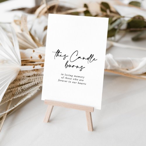 This Candle Burns Calligraphy Modern Elegant Sign