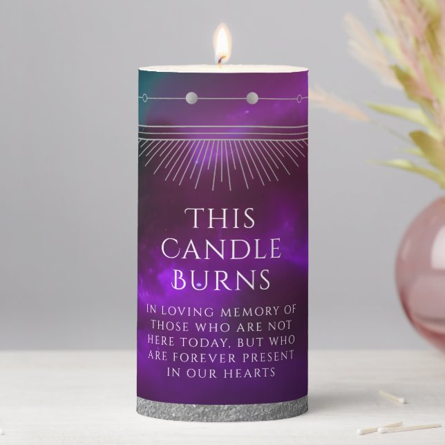 This Candle Burns Cosmic Purple Sun Moon Wedding (In Situ)