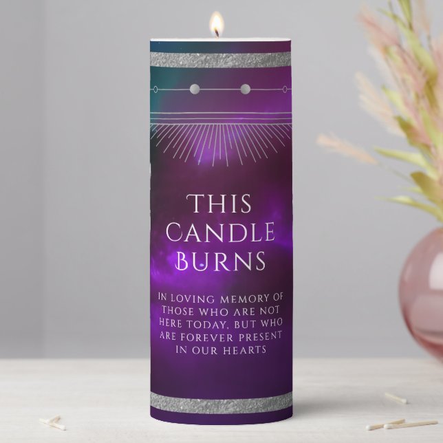 This Candle Burns Cosmic Purple Sun Moon Wedding (In Situ)