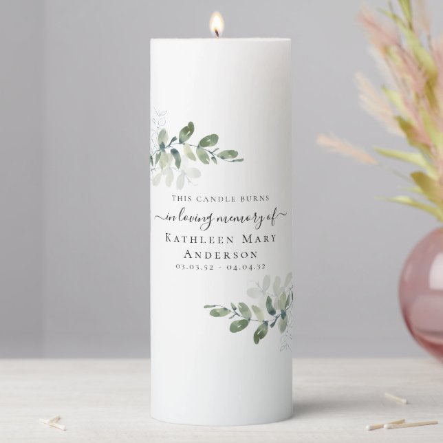 This Candle Burns Eucalyptus Memorial Tribute (In Situ)