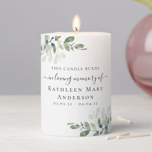 This Candle Burns Eucalyptus Memorial Tribute (In Situ)