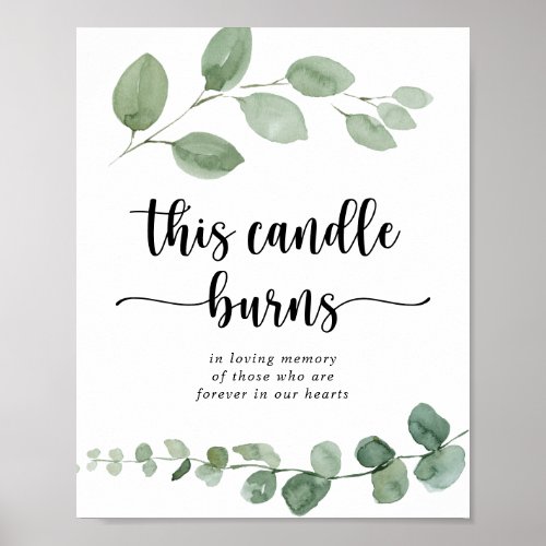 This Candle Burns Green Delight Eucalyptus Sign