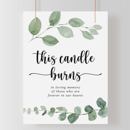 This Candle Burns Green Delight Eucalyptus Sign