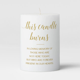 This Candle Burns In Loving Memory Gold Wedding