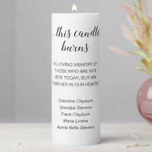This Candle Burns In Loving Memory Names Wedding
