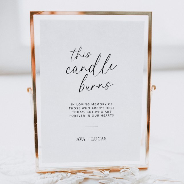 This Candle Burns In Loving Memory Wedding Sign (Creator Uploaded)