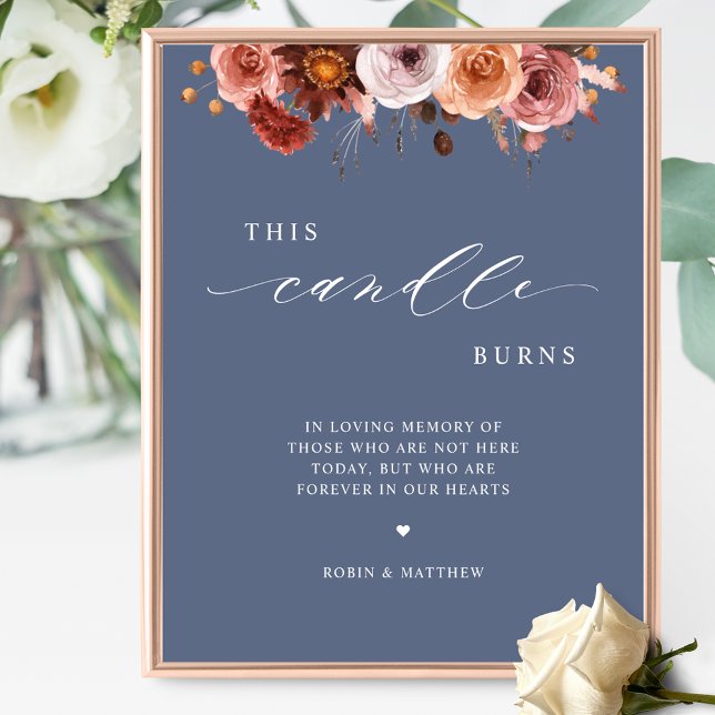 This Candle Burns, In Memory Blue Wedding Sign (Creator Uploaded)