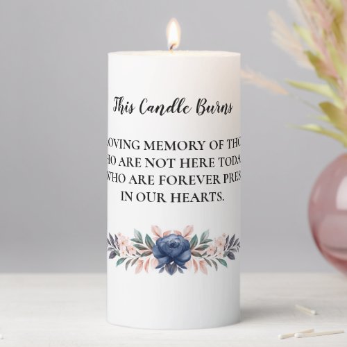 This Candle Burns in Memory of Pillar Candle