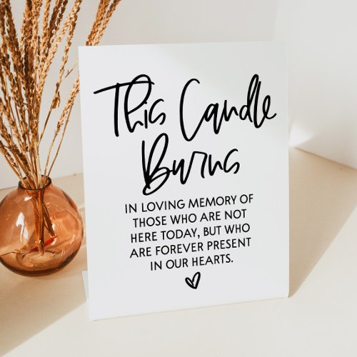 This Candle Burns In Memory Wedding Memorial Sign