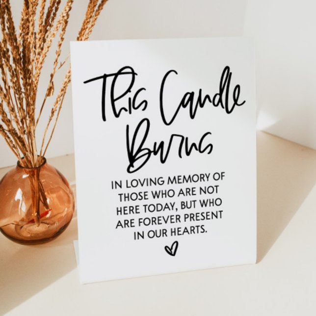 This Candle Burns In Memory Wedding Memorial Sign (Creator Uploaded)