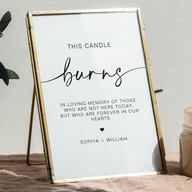 This Candle Burns, In Memory Wedding Sign (Creator Uploaded)