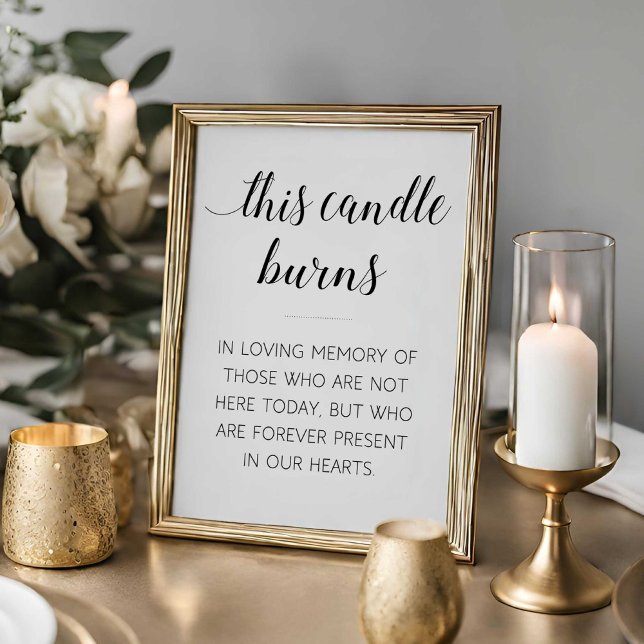 This Candle Burns Memorial Wedding Poster (Creator Uploaded)