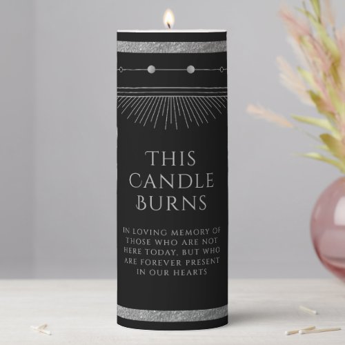 This Candle Burns Mystical Black Silver Celestial