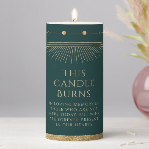 This Candle Burns Mystical Green Gold Celestial