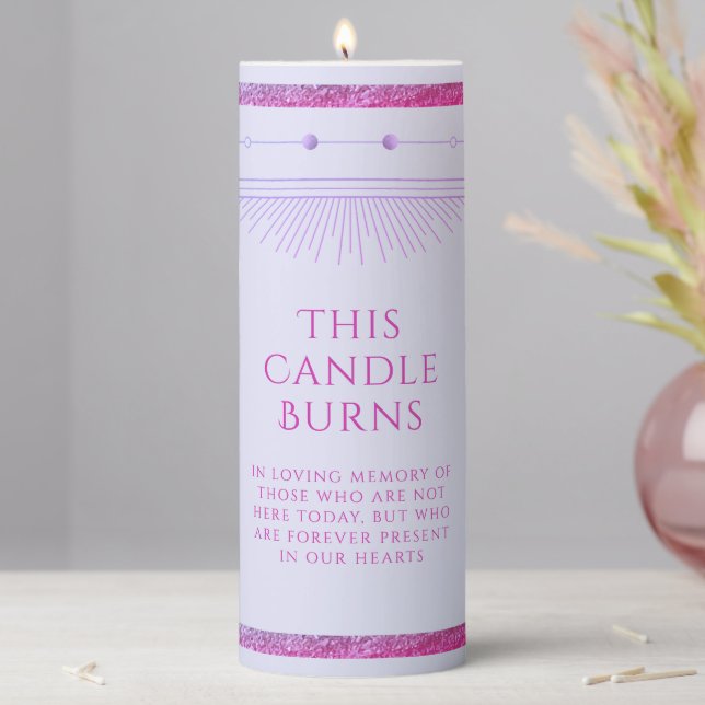 This Candle Burns Mystical Lavender Pink Sun Moon (In Situ)