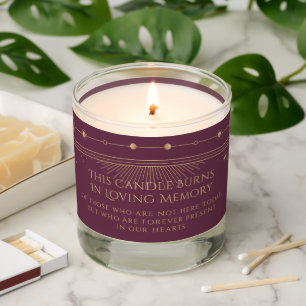 This Candle Burns Mystical Plum Gold Celestial
