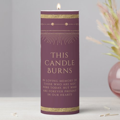 This Candle Burns Mystical Plum Gold Celestial