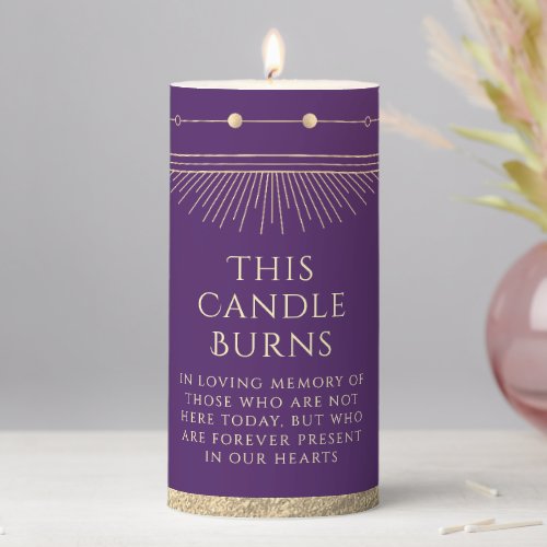 This Candle Burns Mystical Purple Gold Celestial