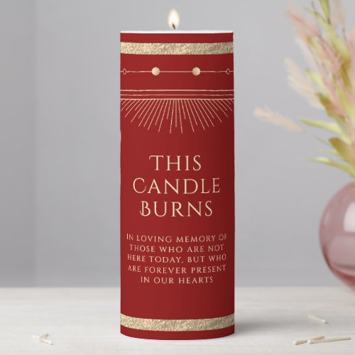 This Candle Burns Mystical Red Gold Celestial