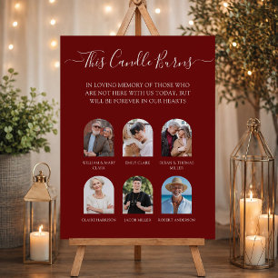 This Candle Burns Photo Remembrance Wedding Sign
