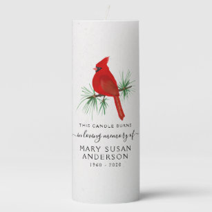 This Candle Burns Red Cardinal Memorial Tribute