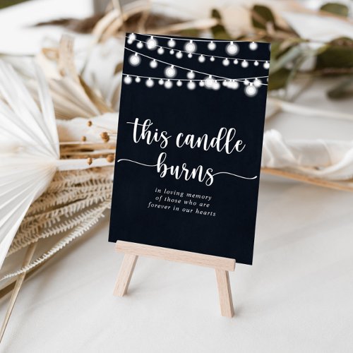 This Candle Burns Rustic String Lights Sign