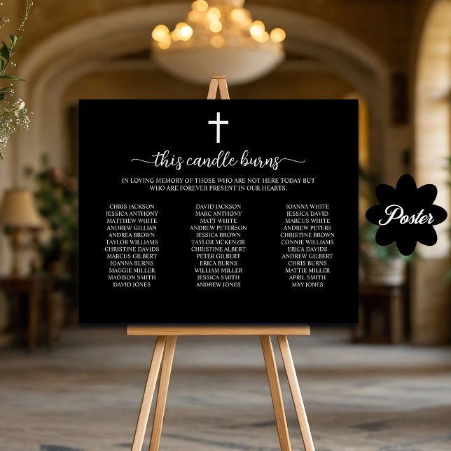 This Candle Burns School Class Reunion Memorial  Poster (Creator Uploaded)