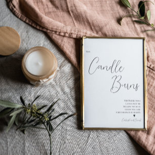 This Candle Burns Simple Memorial Wedding Sign