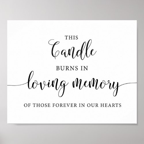 This Candle Burns Wedding Memorial Candle Sign