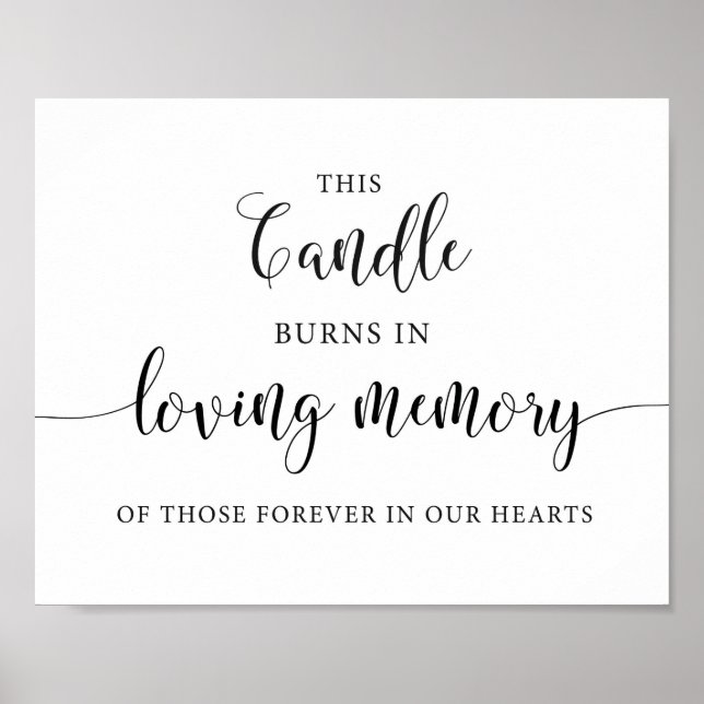 This Candle Burns Wedding Memorial Candle Sign (Front)
