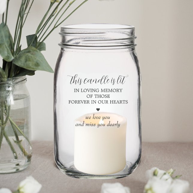 This Candle Is Lit Wedding Memorial Candle Holder Mason Jar (This Candle Is Lit Wedding Memorial Candle Holder Mason Jar
)