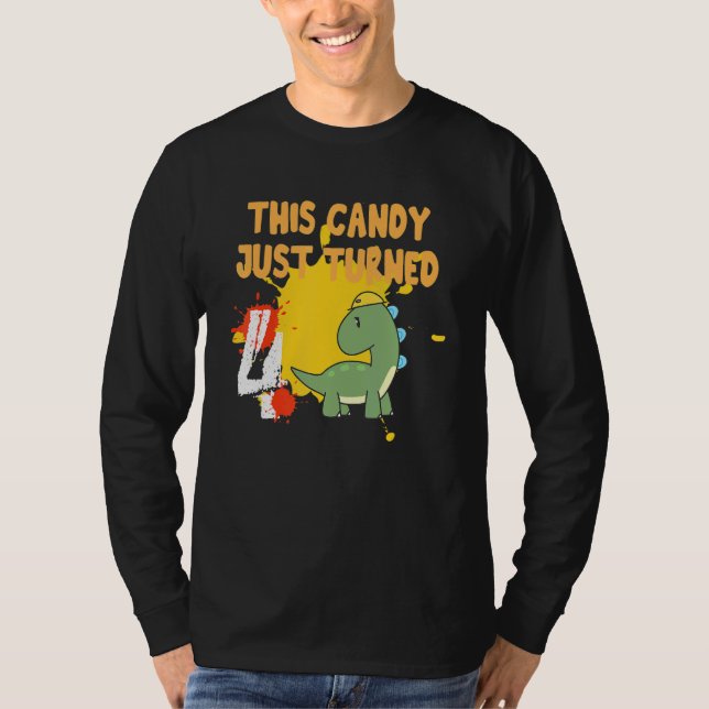 This Candy Just Turned 4 Apparel T-Shirt (Front)