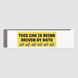 this car is being driven by rats, Funny Bumper Sti Magnet