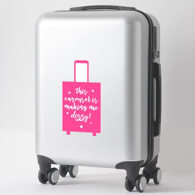 This Carousel is Making Me Dizzy Funny Suitcase Sticker (Suitcase)