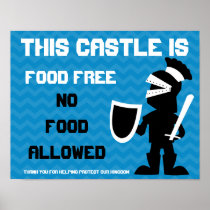 This Castle is Food Free Guarded by Knight Sign