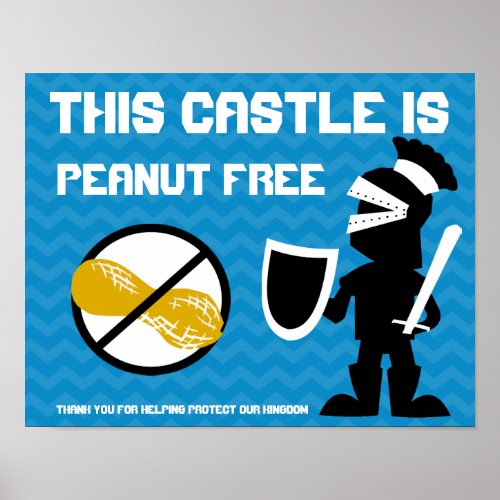This Castle is Peanut Free Guarded by Knight Sign
