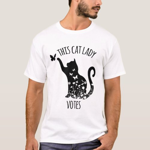 This Cat Lady Votes Kamala Harris Feminist T_Shirt