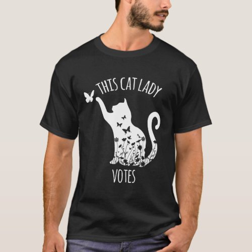 This Cat Lady Votes Kamala Harris Feminist T_Shirt